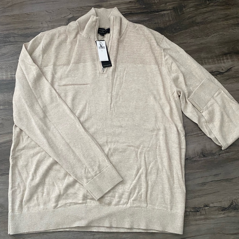 Mens 1/4 zip lightweight banana republic sweater